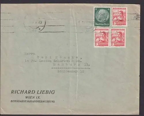 Briefmarken Brief MIF Deutsches Reich Ostmark Österreich Wien Richard Liebig