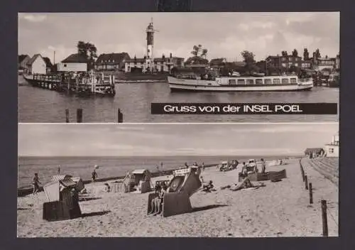 Ansichtskarte Poel Insel Mecklenburg Vorpommern Meer Strand Schiffe