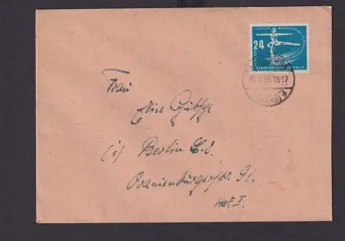 DDR Brief EF 247 Sport Wintersport Meisterschaften Rheinsberg n Berlin 30.3.1950