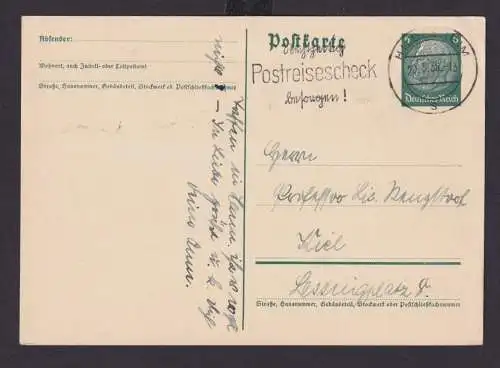 Deutsches Reich Drittes Reich Ganzsache Postsache SST Rechtzeitig Postreise