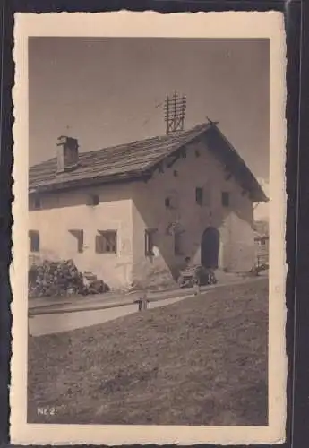 Ansichtskarte Pontresina Schweiz Altes Bauernhaus