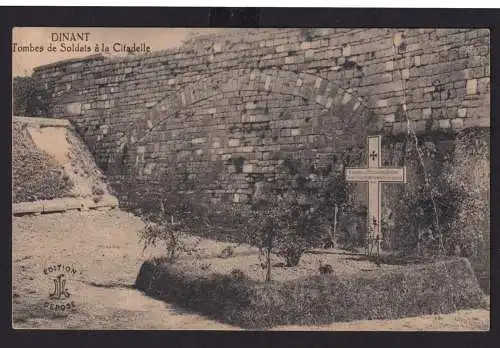 Ansichtskarte Militaria Dinant Belgien Citadelle Burg Kreuz Soldatengedenken