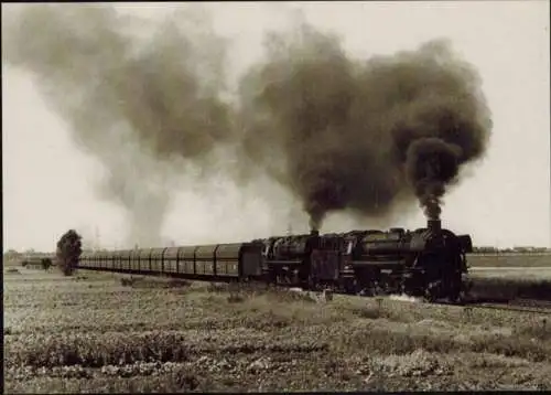 Ansichtskarte Eisenbahn Güterzuglokomotive 042 042 vor BR 043 Emden 1974