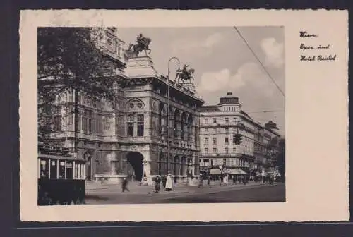 Ansichtskarte Wien n. Köln Oper Hotel Bristol Strassenbahn