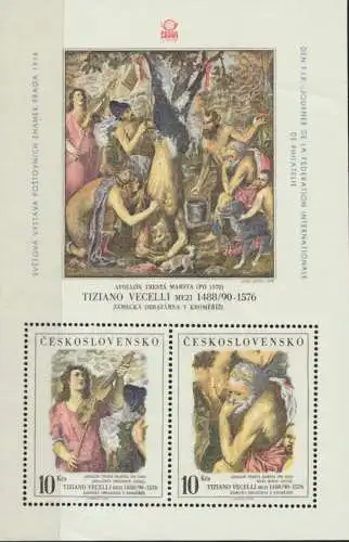 Tschechoslowakei Block 38 Briefmarkenausstellung PRAGA 1978 postfrisch Kat 35,00