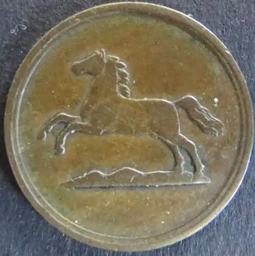 Münze Braunschweig 94 - 1 Pfennig 1856 Sachsenross Kupfer vz