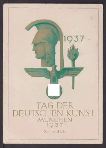 Deutsches Reich SST München Künstler Ansichtskarte Tag d. deutschen Kunst plus