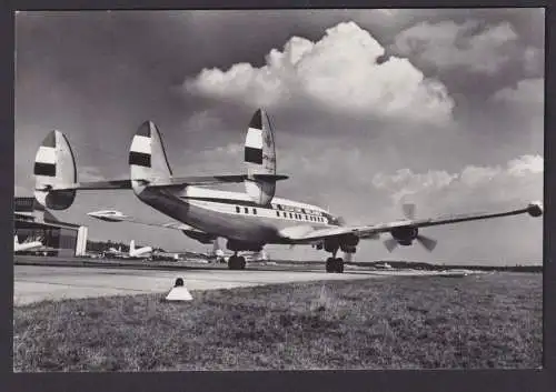 Flugpost airmail Ansichtskarte KLM Flugzeug Super Constellation G Nieferlande