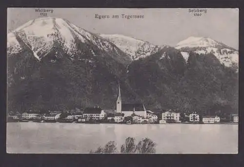 Ansichtskarte Egern Bayern Tegernsee Setzberg Wallberg Gebirge n. Großhadern