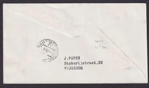 Flugpost Brief Air Mail Sabena Belgien Brüssel Moskau Sowjetunion 31.5.1958