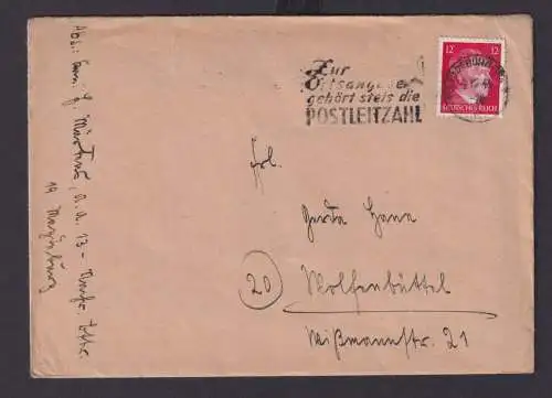 Magdeburg Sachsen Anhalt Deutsches Reich Drittes Reich Brief Postsache SST Zur