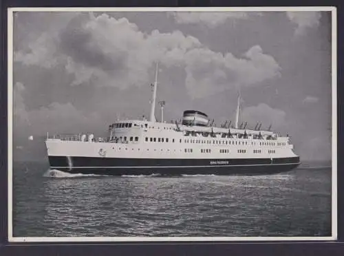 Ansichtskarte Schiff Schifffahrt Seefahrt Marine MF Kong Frederik IX Eisenbahn