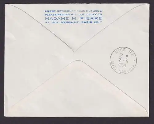 Flugpost Brief Air Mail Air France Ajaccio Frankreich Erstflug Nizza 1.6.1960