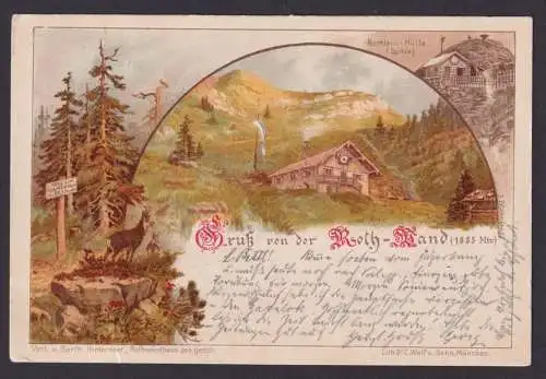 Litho Ansichtskarte Neuhaus Rothwand Bayern n. München Stempel R3 Posthilfstelle