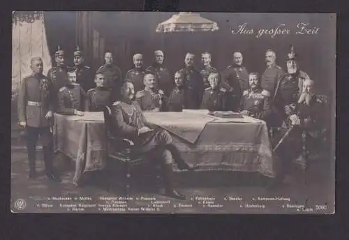 Ansichtskarte Militaria Gruppenfoto Kronprinz Generäle Aus großer Zeit ab