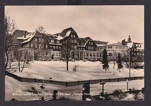 Ansichtskarte Schierke Sachsen Anhalt Wintersportplatz Hotel Heinrich Heine n.