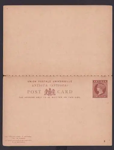 Briefmarken Britische Kolonien Antigua Ganzsache Queen Victoria Frage & Antwort