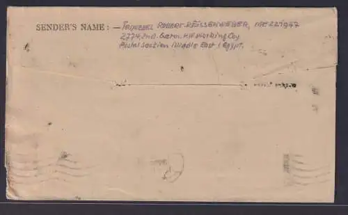 Ägypten KGF Brief Kriegsgefangenenbrief nach Scheuerfeld Coburg ME 221947 Lager