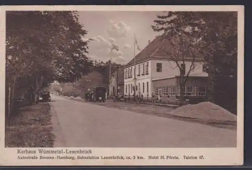 Ansichtskarte Wümmetal Lauenbrück Bahnstation Hotel H. Förste Niedersachsen