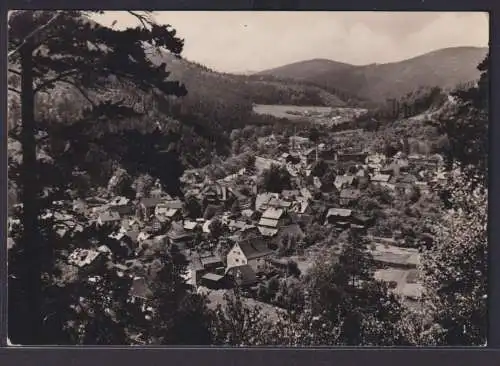 Ansichtskarte Sitzendorf Totalansicht Landschaft Berge Wald Thüringen nach