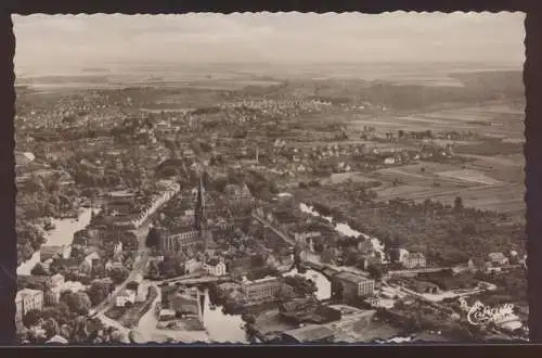 Foto Ansichtskarte Buxtehude Niedersachsen Fliegeraufnahme Vogelschau