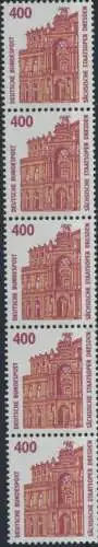 Bund 1562 R II 5er-Streifen 400Pf Semperoper Dresden SWK Sehenswürdigkeiten 30,-