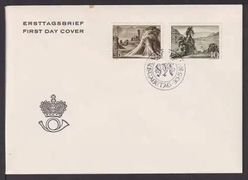 Liechtenstein Brief 404-405 Landschaften FDC Kat.Wert 30,00 vom 30.5.1961