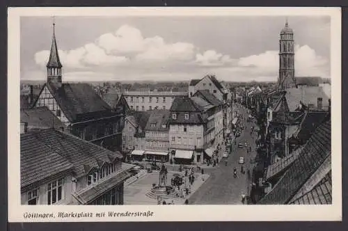 Ansichtskarte Göttingen Marktplatz mit Weenderstr