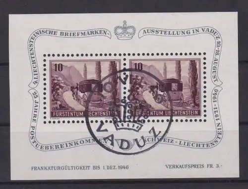 Liechtenstein Block 4 Philatelie Briefmarken Ausstellung gestempelt Kat. 70,00