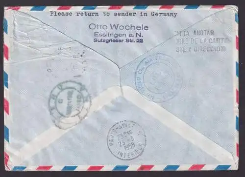 Flugpost Air mail Frankreich gute Destination Paris Quito Lima Peru Zuleitung