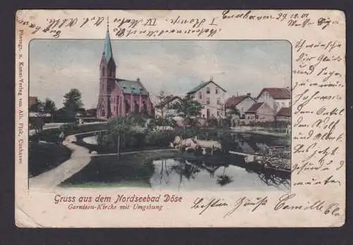 Ansichtskarte Döse Nordseebad Niedersachsen Garnison Kirche n. Ingersheim