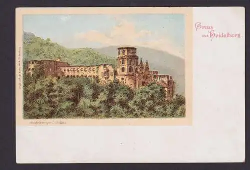 Litho Ansichtskarte Heidelberg Baden Württemberg Heidelberger Schloss