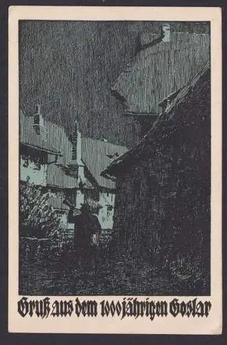 Ansichtskarte Künstlerkarte Goslar Niedersachsen 1000 Jahres Jubiläum