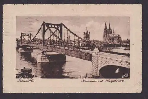 Ansichtskarte Köln Rhein NRW Hängebrücke Dom n. Esch Rheinland Pfalz