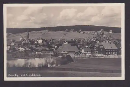 Ansichtskarte Braunlage Niedersachsen Totalansicht m. Gondelteich