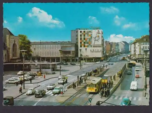 Ansichtskarte Mönchengladbach Nrw Bahnhofsvorplatz Gastronomie Hotel Stadt