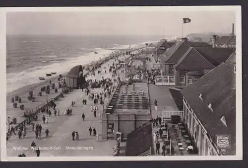 Ansichtskarte Westerland Sylt Insel Schleswig Holstein Strandanlagen Meer n.