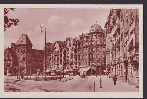 Ansichtskarte Metz Frankreich Bahnhofplatz Strassenbahn Verlag Jul. Manias