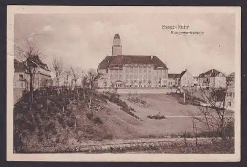 Ansichtskarte Essen Ruhr NRW Baugewerkschule n. Osterkappeln Niedersachsen