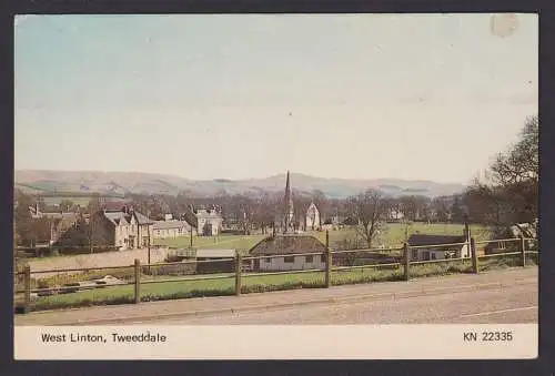 Ansichtskarte West Linton Tweedale Schottland Totalansicht n. Almkerk Holland