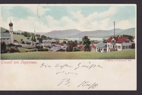 Ansichtskarte Gmund a. Tegernsee Bayern n. Schliersee Oberbayern Verlag L.Fränzl