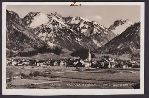 Oberstdorf Bayern Deutsches Reich Ansichtskarte SST Rechtzeitig Postreisescheck