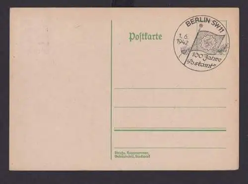 Berlin Deutsches Reich Drittes Reich Karte Postsache SST 100 Jahre Postamt n.