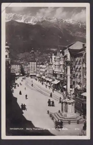 Ansichtskarte Innsbruck Österreich Maria Theresien Straase Annsäule n. Berlin