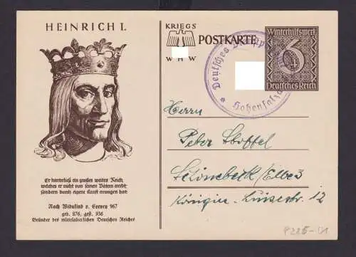 Viol. Stempel Hohensalza Preußen Deutsches Reich Drittes Reich Motiv