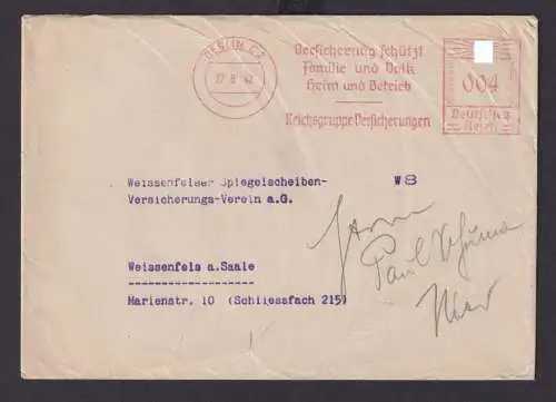 AFS Absenderfreistempel 004 Berlin Deutsches Reich Drittes Reich Brief SST