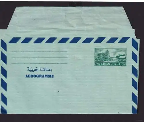 Libanon Liban Lebanon Flugpost Ganzsache Aerogramm Airletter postal Stationery