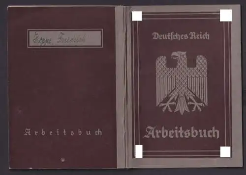 Militaria Deutsches Reich Arbeitsbuch Geburtsort Schevelsstein Hameln Pyrmont