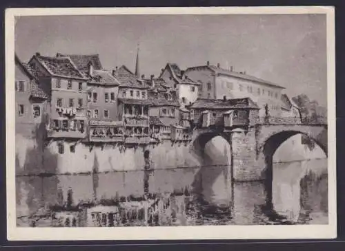 Ansichtskarte Bad Kreuznach Rheinland Pfalz Alte Häuser an der Nahe Fluss nach