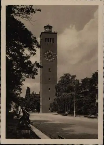 Berlin 132-134 auf Ansichtskarte München SST 8. Deutsche Handwerksmesse 7.5.1956